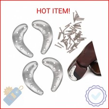 GOETOR Heel Plates 4 PCS Metal Shoes Heel Taps Tips Repair Pad Replacement with