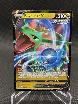 Rayquaza V Ultra Rare 110/203 CRZ (Crown Zenith) NM Pokemon Card