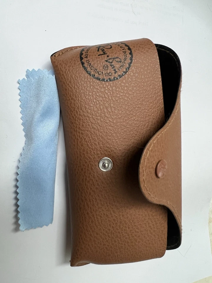 Auténtico Ray Ban Marrón Medio Duro Lado Aviador Gafas/Estuche Gafas de Sol Foto 2 de 4