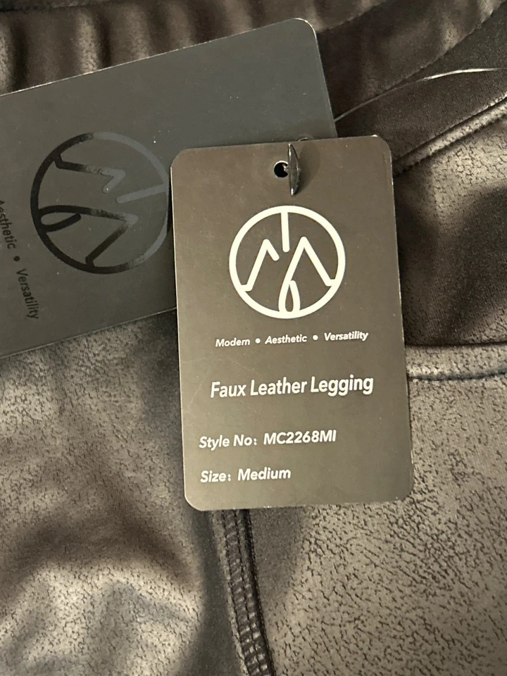 Леггинсы Move Theology из искусственной кожи размер M итальянский мафиозный фильм нуар - Изображение 4 из 4