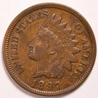 1897 Indian Head Penny Cent Extremely Fine (XF)