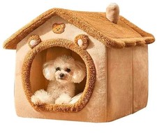 Collapsible Washable Indoor Soft Plush Small Dog  Cat Pet Cave Bed House