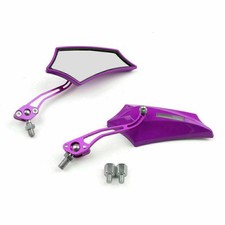 Motocycle Chopper Cruiser Street Dirt Bike Rear View Mirrors 8mm 10mm Purple