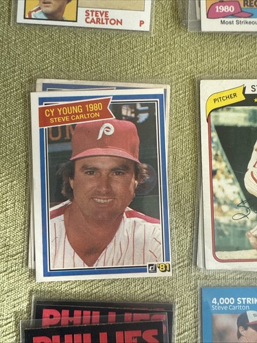 Steve Carlton Lot 60 Karten Philadelphia Phillies. White Sox. Cardinals. - Bild 16 von 18