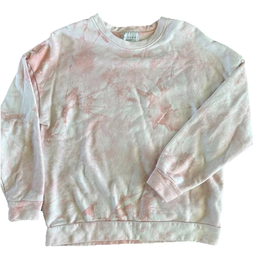 ANTHROPOLOGIE ALLFENIX Aryah толстовка кислоты стирка галстук краситель белый и розовый женщин S - Изображение 4 из 4