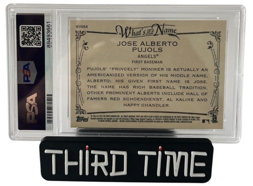 2012 Topps A&G #WIN84 Albert Pujols What’s In A Name PSA 10 - Picture 3 of 3