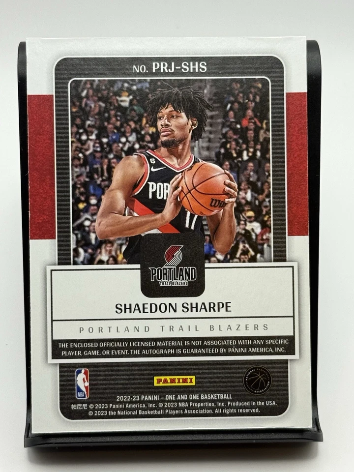 2022-23 Panini One and One - Prime Rookie RPA Shaedon Sharpe /25 - Image 4 of 4