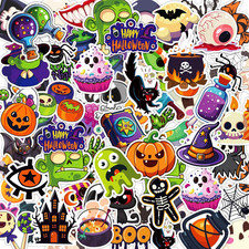 Halloween Party Favors - 100 PCS Pumpkin Bat Spider Stickers for Kids