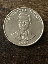 1991 Haiti 20 Twenty Centimes Beautiful Actual Coin TC349*
