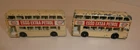 2 VTG 60s Matchbox Lesney No. 74 Tan Cream Daimler Bus ESSO Extra Petrol England