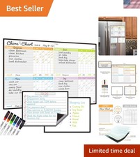 Magnetic Dry Erase Chore Chart Set for Fridge-Used for Multiple Kids-One Chor...