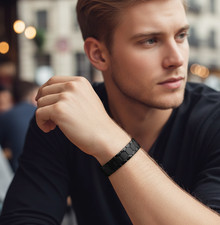 Luxus breit Armband Edelstahlkette Armkette Silber Gold Herren Magnetarmband