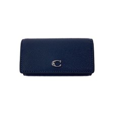 COACH Key Case Blue Ladies C Logo