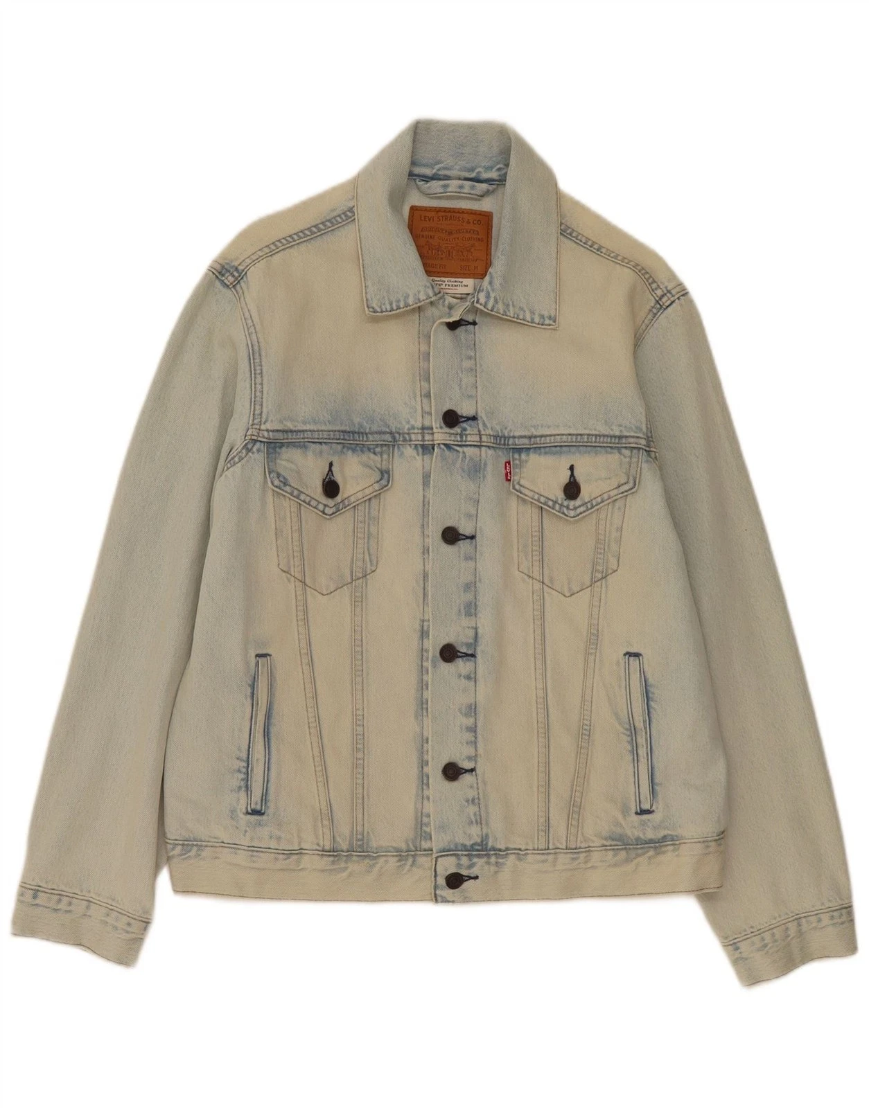 LEVI'S Mens Denim Jacket UK 38 Medium Blue Cotton BF11