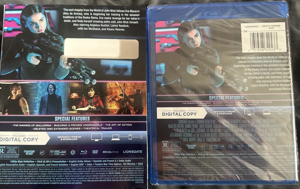 BALLERINA: From the World of John Wick [Blu-ray + DVD and Digita Code. - Image 2 of 2