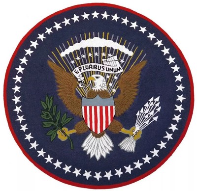 Presidential Round Rug   Hand-Tufted USA Eagle Seal Carpet