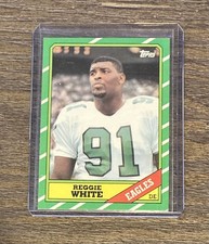 1986 Topps Reggie White Philadelphia Eagles #275 Rookie Card. rookie card picture
