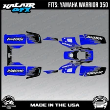Graphics Kit for YAMAHA WARRIOR 350 16 MIL (87-04) Fracture Series - Blue