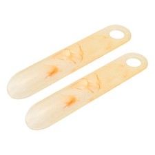 2PCS 7.5" Shoe Horn Plastic Shoe Helper Compact Straight Shoe Horns Light Yellow