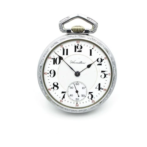 Antique Hamilton 1917 21J Railroad Grade 992 Double Sunk Pocket Watch #WB4047-1