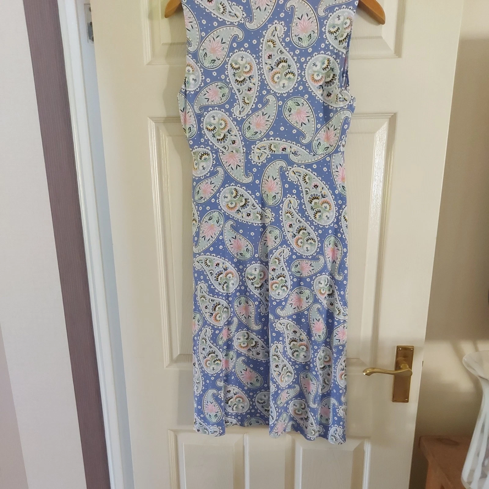 VETEMENTS Abbigliamento Crew Abito Paisley Blu Fantasia Taglia 10