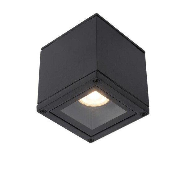 Aufbaustrahler Aluminium Schwarz Badezimmer KüChe GU10 B:9 Cm Deckenspot Bad-image