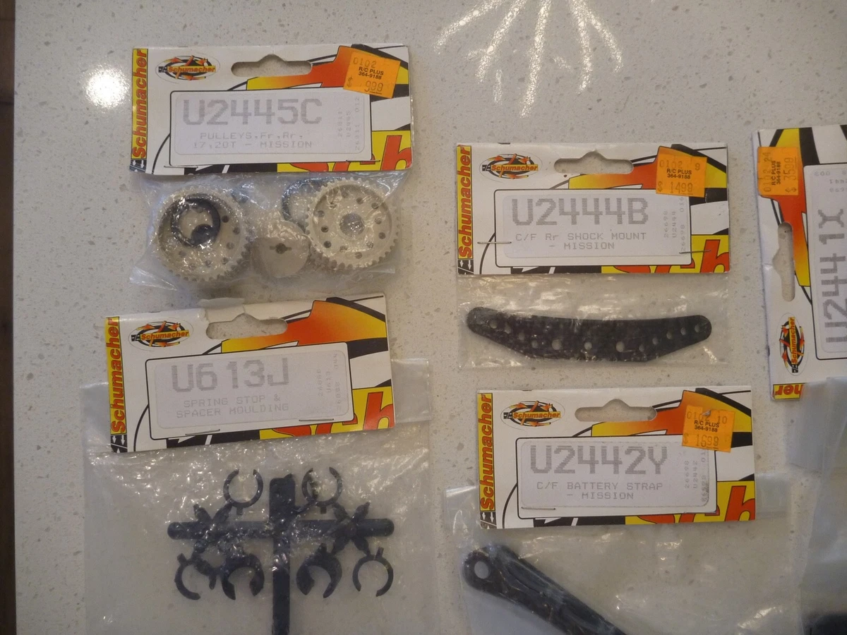 Schumacher RC Vintage Mission Random Brace Gears 8pc Parts NIP