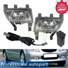 2 Pcs Front Fog Light Lamp With Switch Cable For Mazda 323 Protege 2001-2003