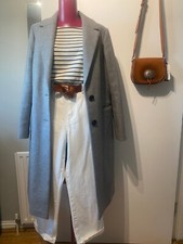 Autograpaph M&s Grey Wool Cashmere Blend Picchi Italian Wool Coat Uk 10-12 £169