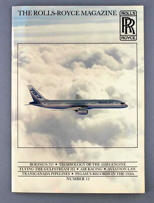 ROLLS ROYCE MAGAZINE 1982 BOEING 757 GULFSTREAM III AIR RACING