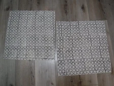 22"x22" (2) Natural Black Oversized Cottage Square Throw Pillow Cover Rizzy Home