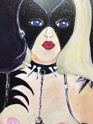 Acrylbild auf Leinwand ( exotische Kunst ) ''THE MISTRESS'' To Make A Sencibe Offer