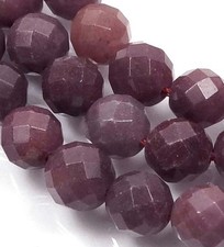 8mm Natural Purple Aventurine Faceted Round Beads 16"