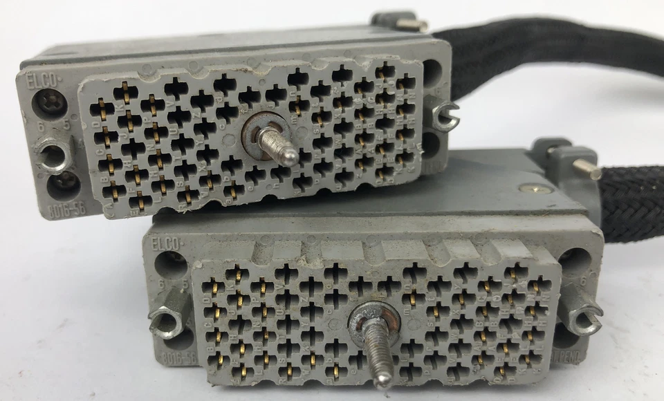 2 x Conectores ELCO 8016 acoplados en rack y panel 56 contactos dorados electrónica Foto 3 de 4
