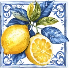 20x Portuguese Lemon Peel and Stick Tiles Sticker Bathroom Kitchen Self Adhesive