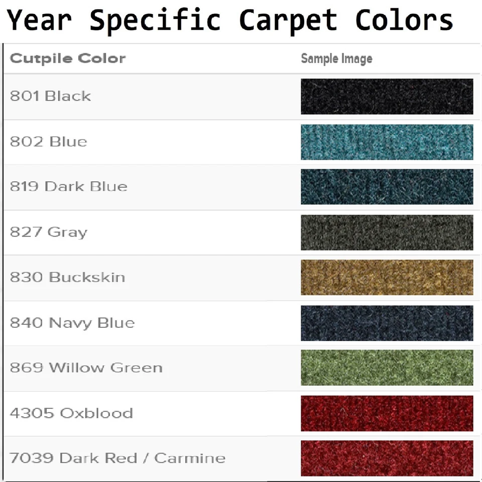 Alfombrillas Cutpile ACC 1974-1976 Chevrolet Caprice Custom Bowtie Logo 4 piezas Foto 4 de 4