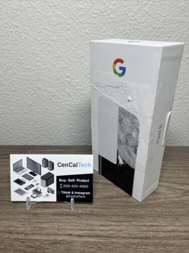 Neu Google Pixel 8 - 128 GB - Obsidian (entsperrt) versiegelt. Box mit weißem Klebeband - Bild 1 von 3
