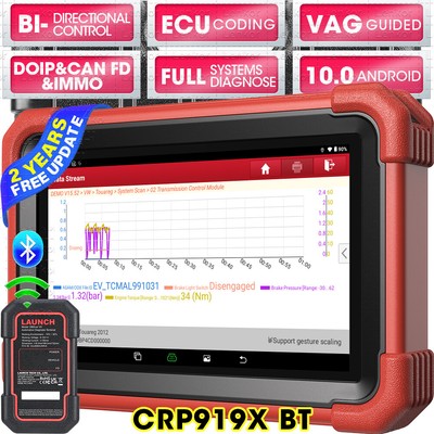 LAUNCH X431 CRP919X BT Automotive OBD2 Diagnosegerät ALLE Systeme ECU Coding DHL