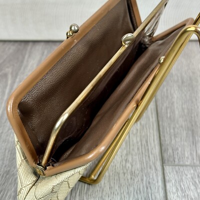 Christian Dior Vintage Honeycomb Double Pocket Pouch Gold Kiss