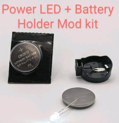 #ad #ad GameCube Battery Holder Mod Color Power LED Kit CR2032 Clock Save Wholesale $3.99