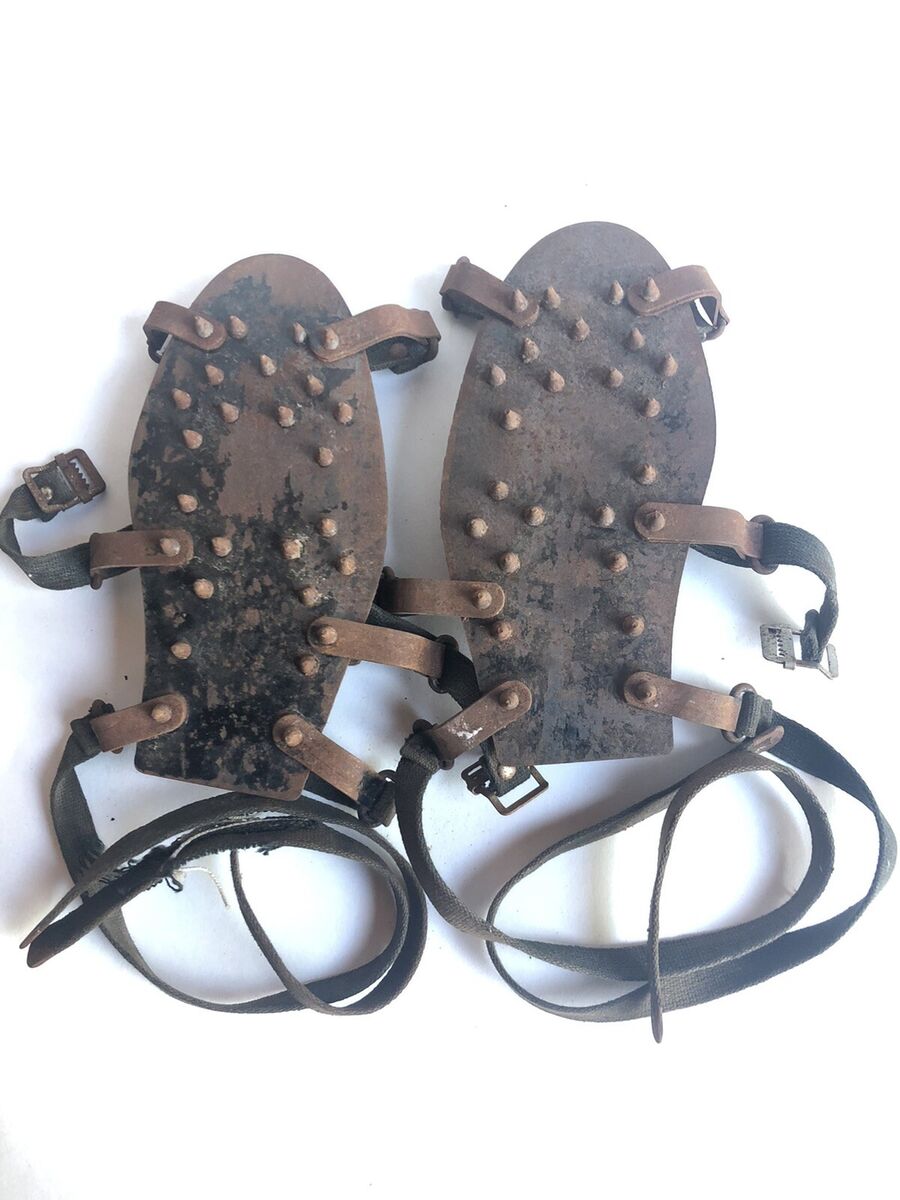 Vintage Strap On Ice Cleats Spikes Clampons Creeper Snow Shoe, Offers  Welcome