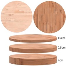 Rund Tischplatte Massivholz Buche Holzplatte Holztischplatte für Couchtisch Tish