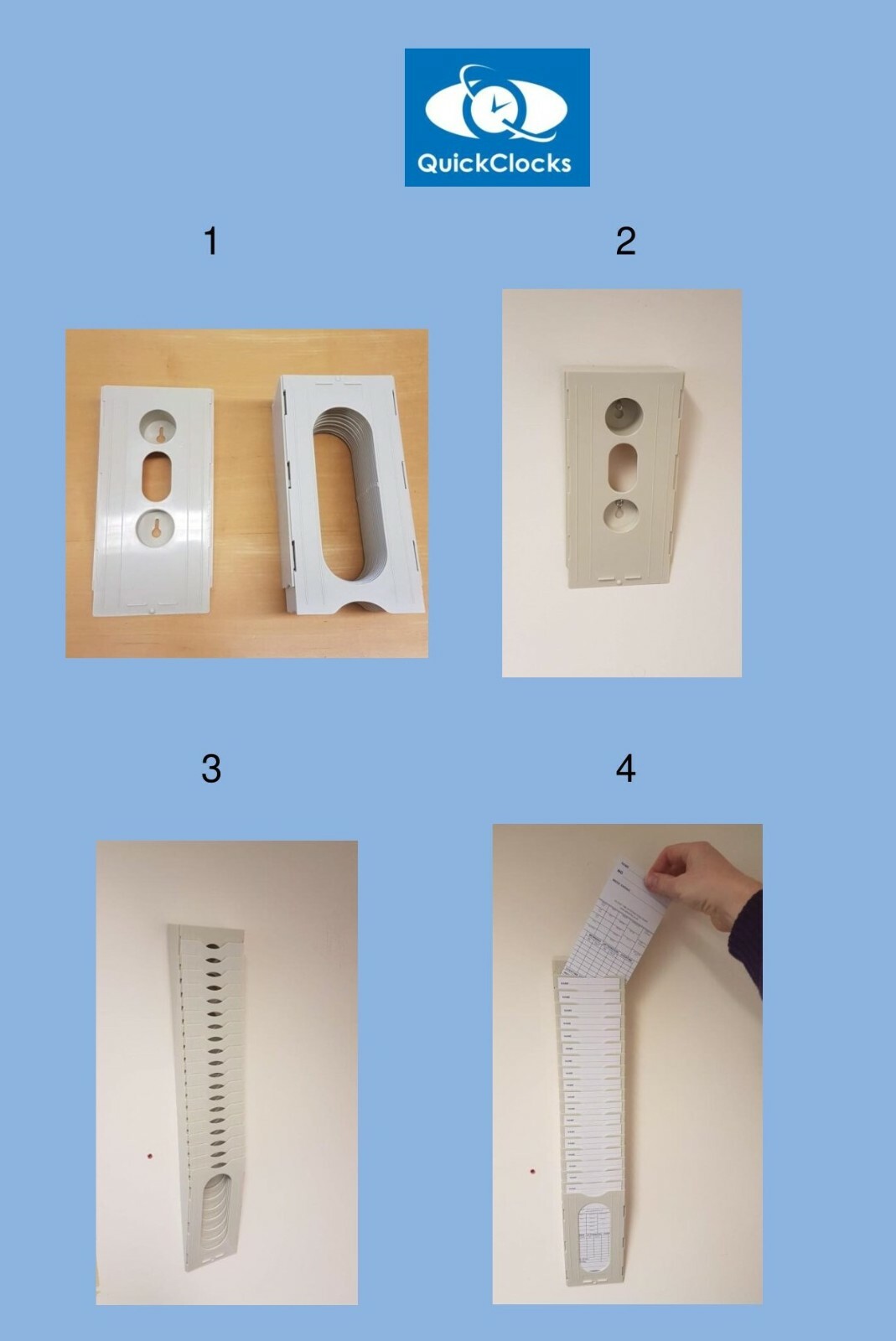 Clocking in Card Rack (suitable for QuickClocks QC200, QC400, QC500 ...