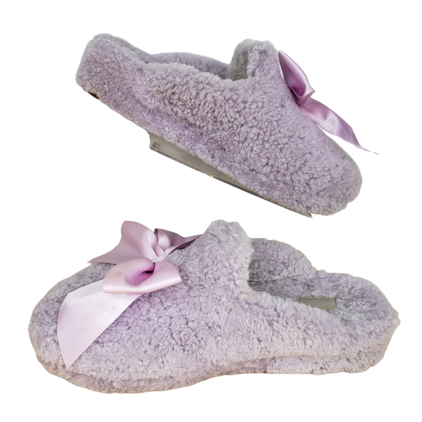 UGG Addison Bow Slippers Size 9 Lavender Purple Shearling Scuff Rubber Sole  | eBay