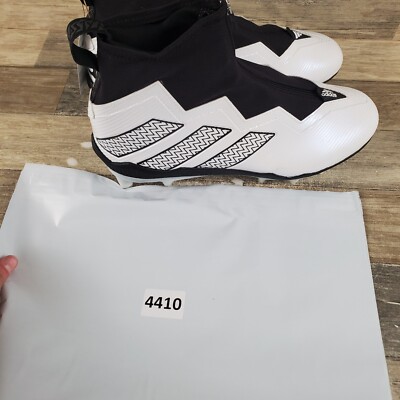 Adidas Nasty Ultra Mens Shoes Sz 11 White Black Mid Top Lace-Up Football Cleats Adidas Nasty Ultra Mens Shoes Sz 11 White Black Mid Top Lace  main image 3