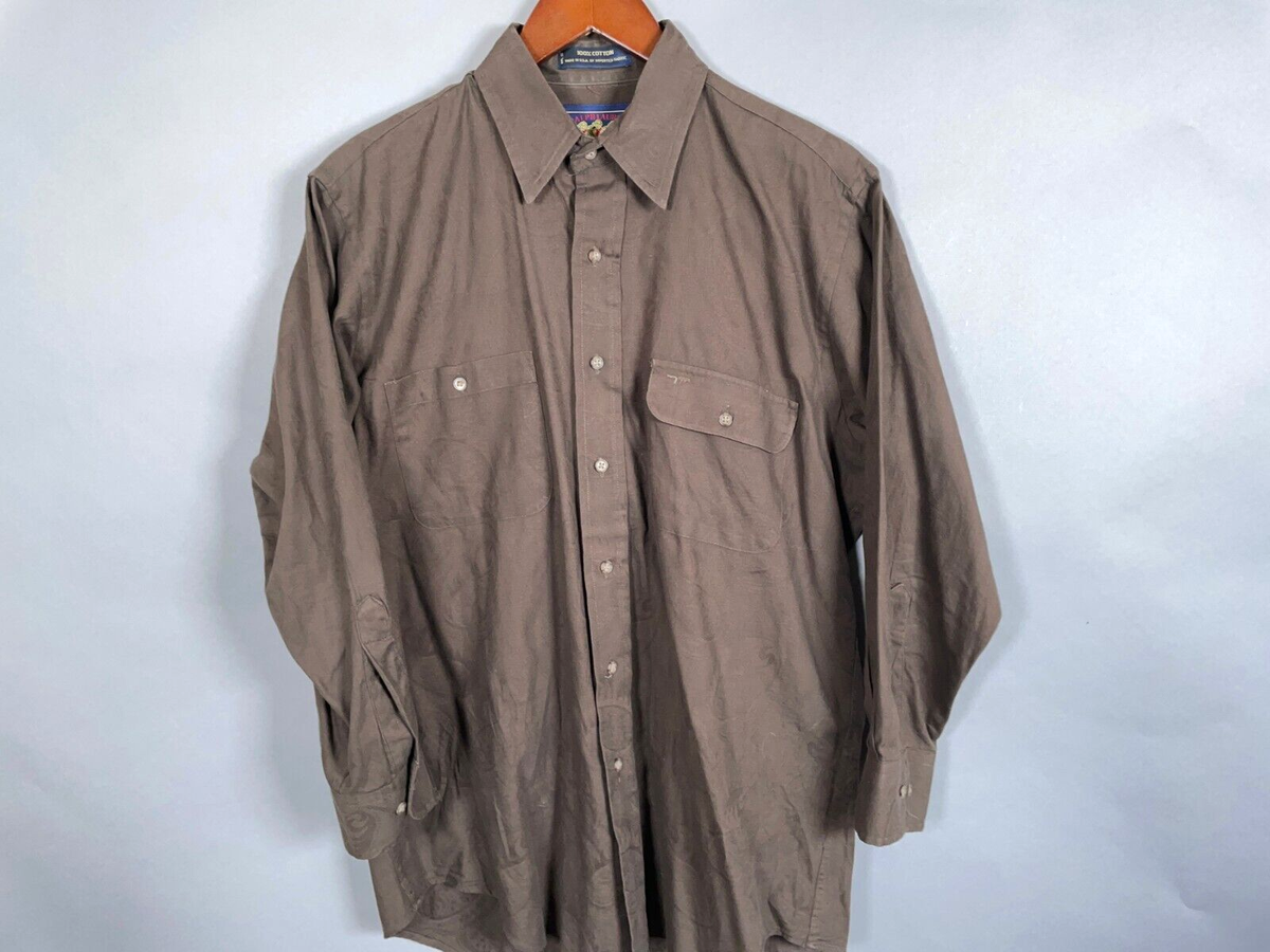 VTG 90s Chaps Ralph Lauren Paisley Pattern Shirt Adult 15 32/33