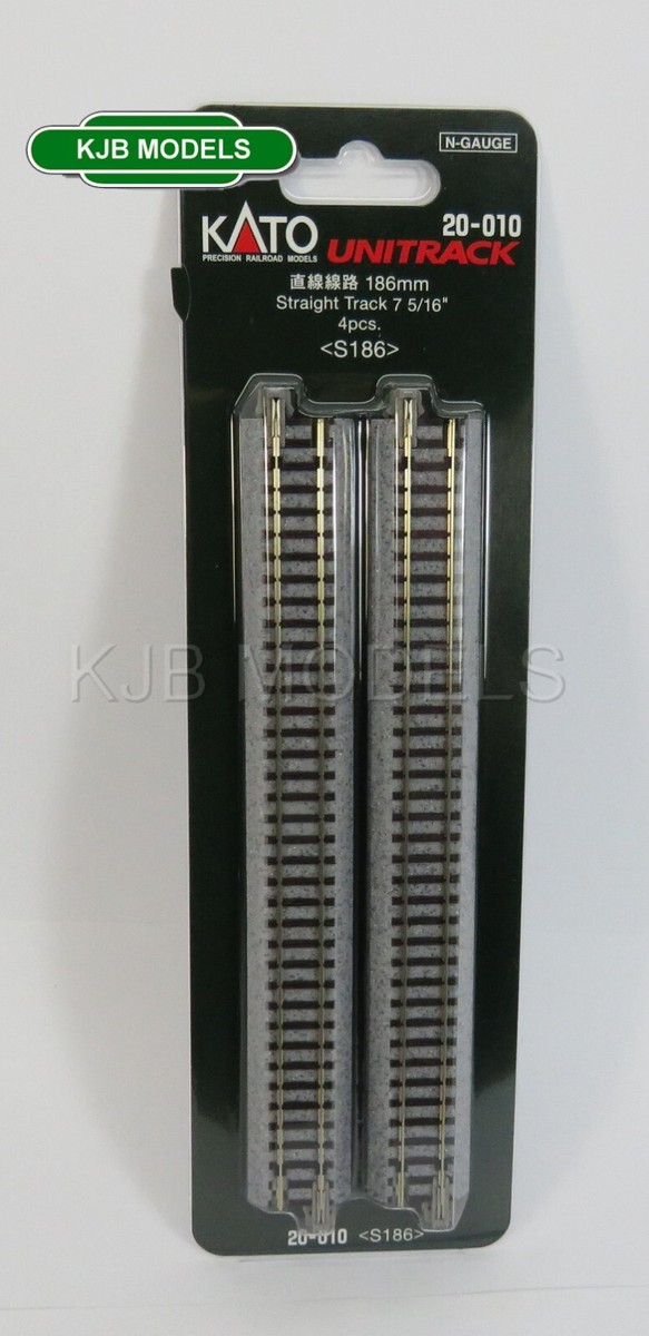 Kato N Scale – 4 Rails Droits Unitrack 186 Mm (7 5/16 Pouces) – Import Japon