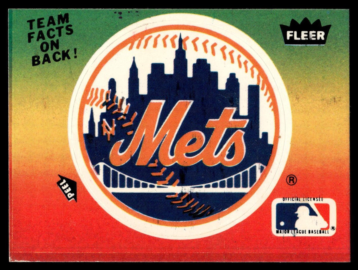 1983 Fleer #NNO New York Mets Logo Team Stickers Rainbow green to