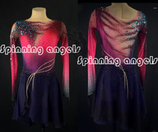 Figure Skating Dress Women's / Girls' Ice Skating Dress red dyeing