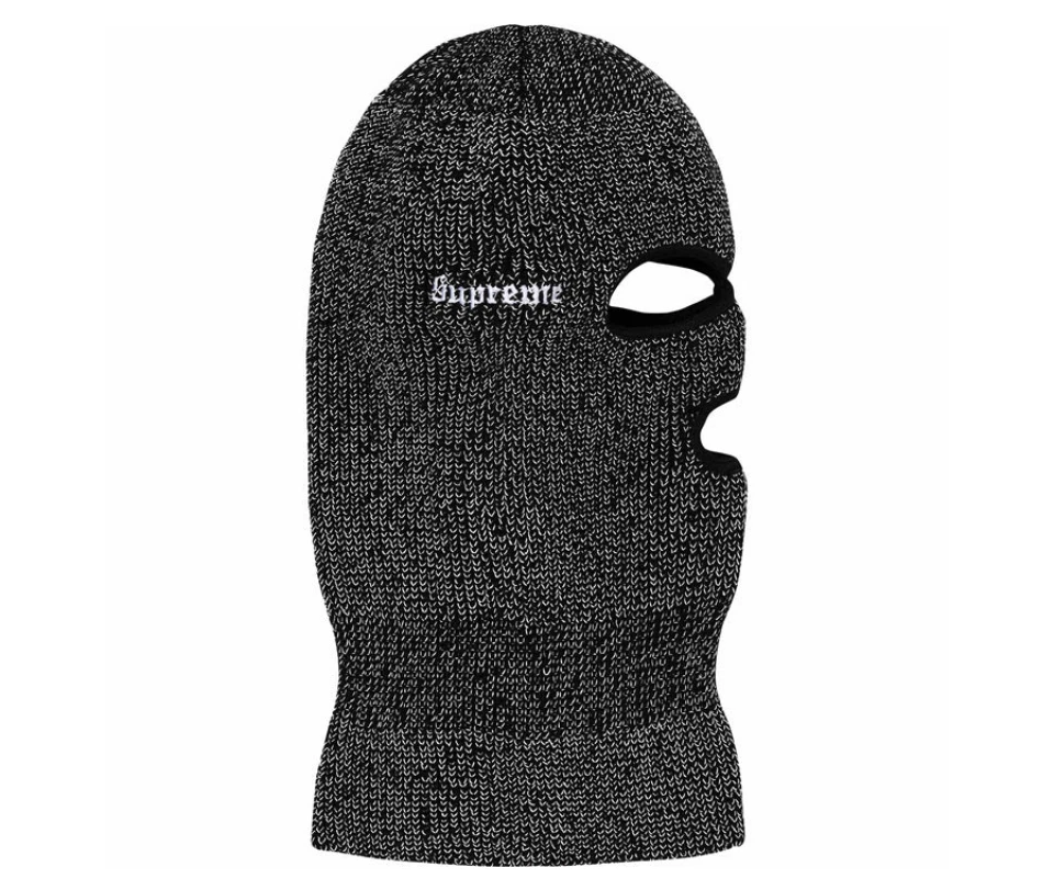 Maschera da sci Supreme Reflective Balaclava nera FW23BN101 taglia sistema operativo taglia unica